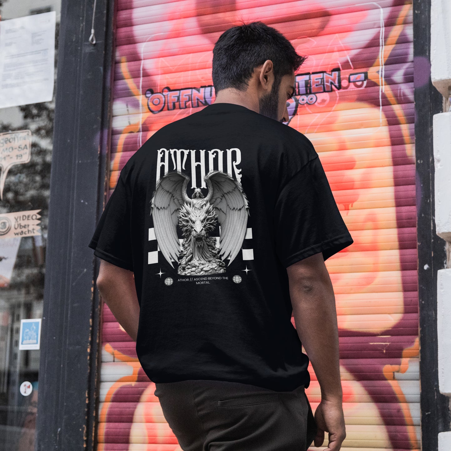 ATHOR-BRANDS Oversize T-Shirt – „Ascend Beyond The Mortal“ | Streetwear Essential