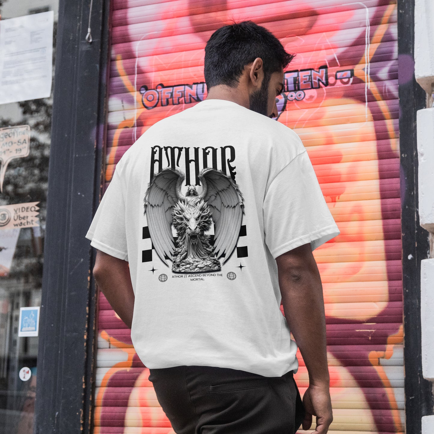 ATHOR-BRANDS Oversize T-Shirt – „Ascend Beyond The Mortal“ | Streetwear Essential